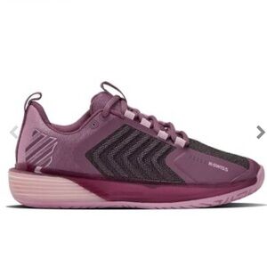 K-Swiss Ultrashot 3 Womens Tennis Shoe, size 9.5, grape nectar/cameo pink